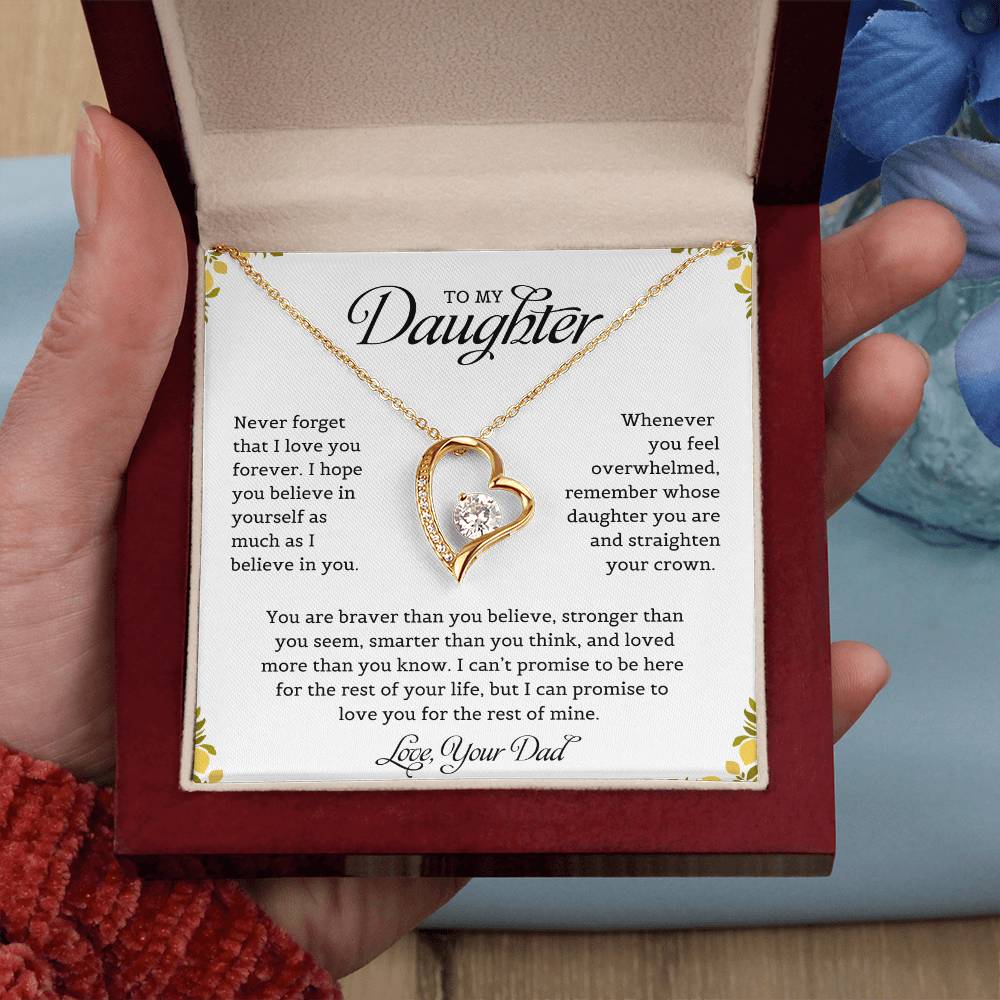 To My Daughter | Never Forget That I Love You, Dad - Forever Love Necklace