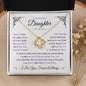 Daughter ~ Always Here In Your Heart ~ Love Knot Necklace