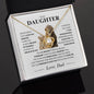 Daughter ~ I Believe in You ~ Love Knot Necklace