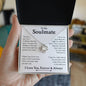 To My Soulmate | I Love You, Forever & Always - Love Knot Necklace