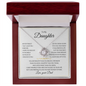 To My Daughter | Never Forget I Love You | Love Knot Necklace