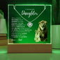 My Daughter ~ This Old Lion Stands by You ~ Love Knot Necklace Acrylic Bundle W
