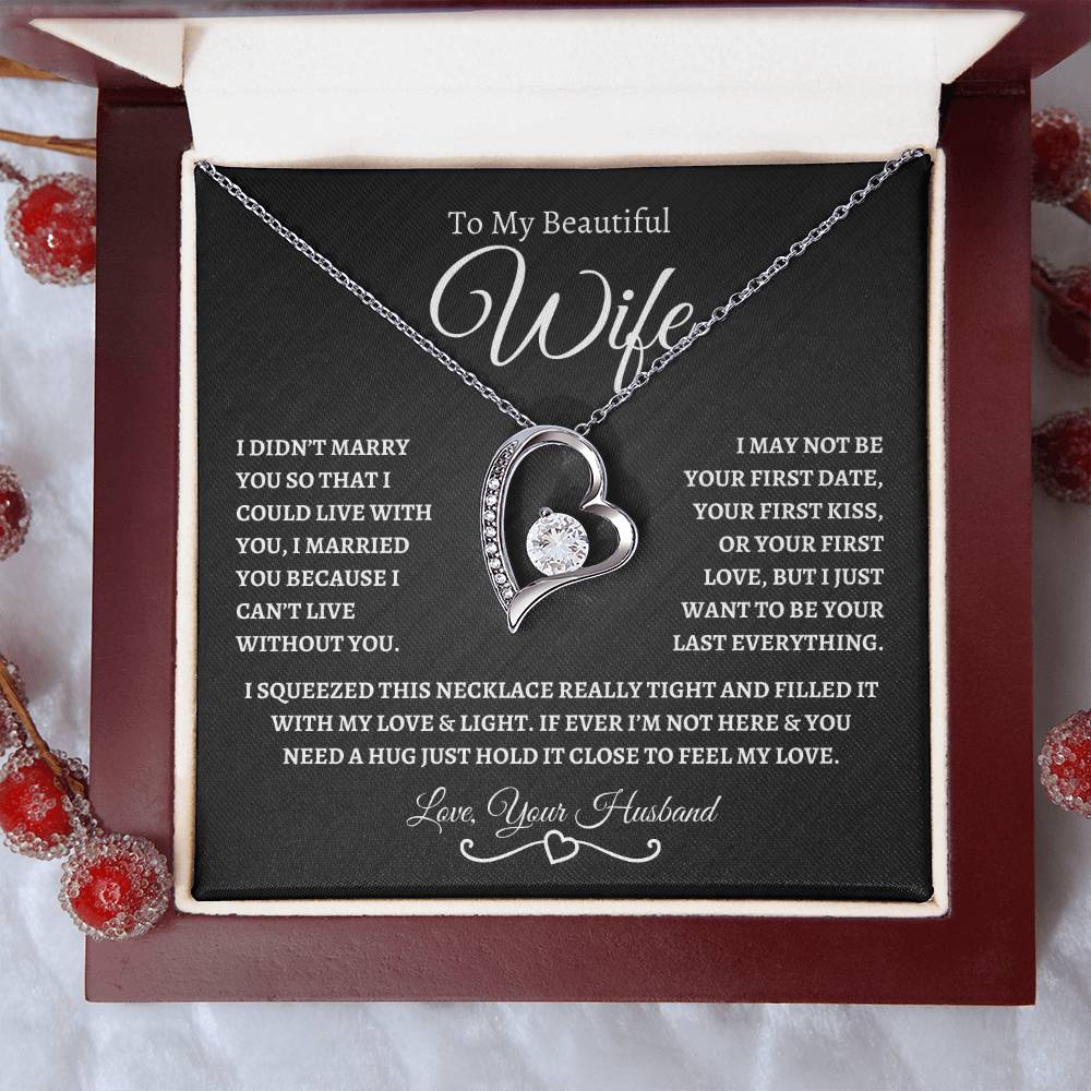 To My Beautiful Wife | Forever Love Necklace - ChalkBW