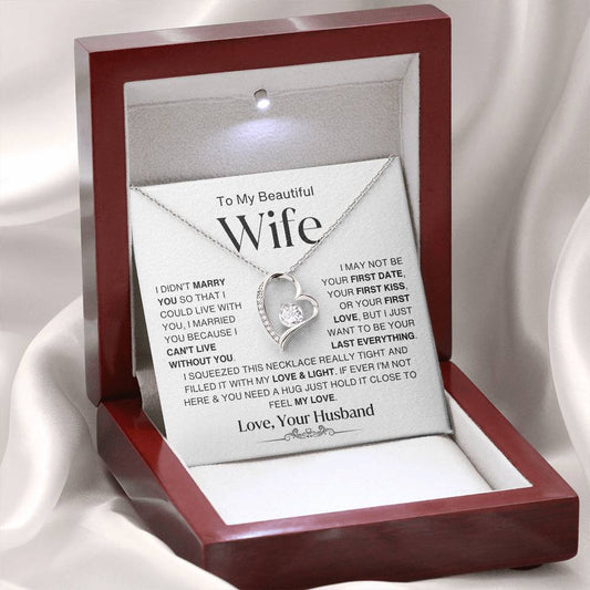 To My Beautiful Wife | Forever Love Necklace - WBv2