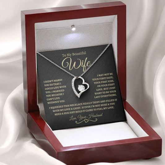 To My Beautiful Wife | Forever Love Necklace - BG