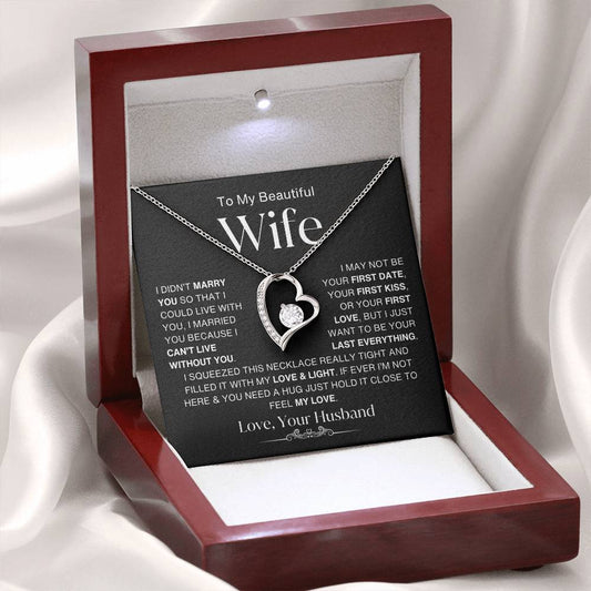 To My Beautiful Wife | Forever Love Necklace - BWv2