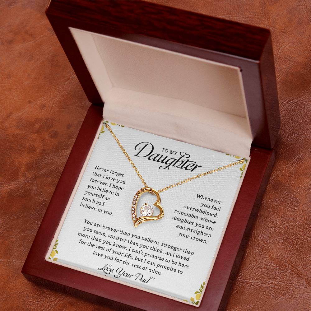 To My Daughter | Never Forget That I Love You, Dad - Forever Love Necklace