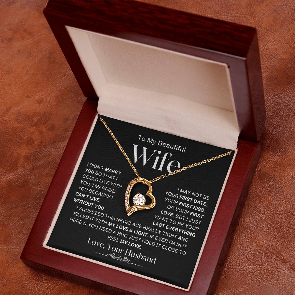 To My Beautiful Wife | Forever Love Necklace - BWv2