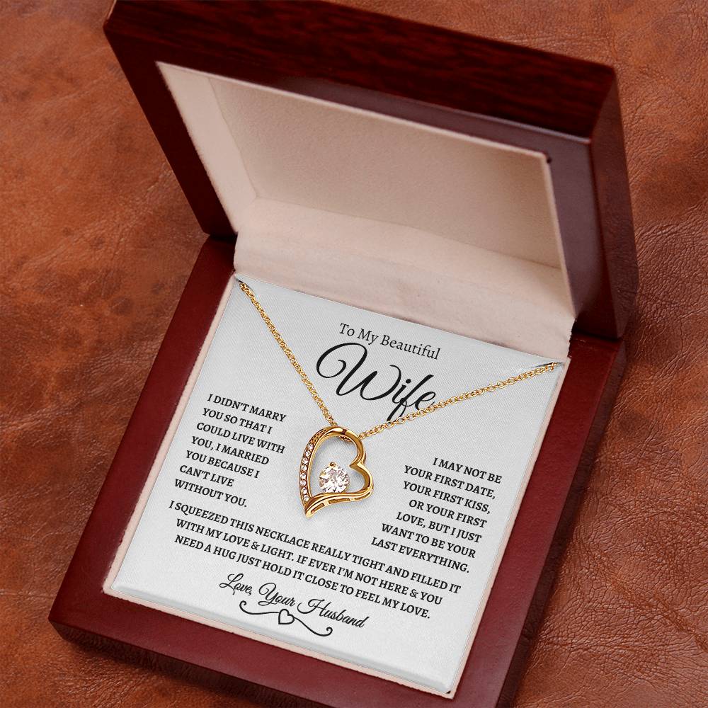 To My Beautiful Wife | Forever Love Necklace - WB