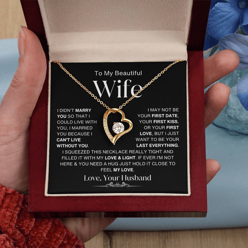 To My Beautiful Wife | Forever Love Necklace - BWv2