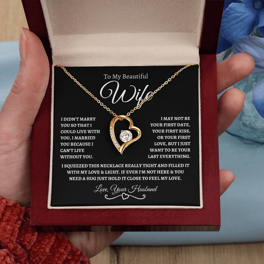 To My Beautiful Wife | Forever Love Necklace - SolidBW