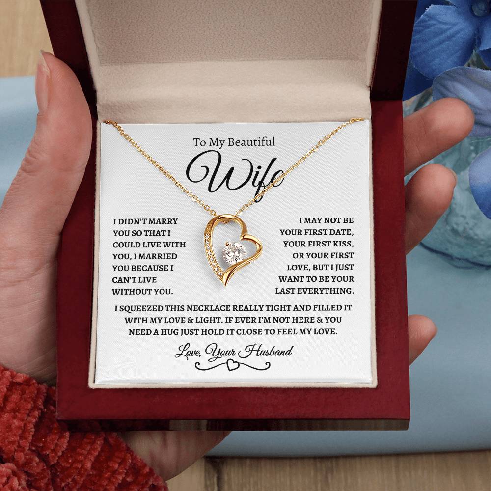 To My Beautiful Wife | Forever Love Necklace - WB