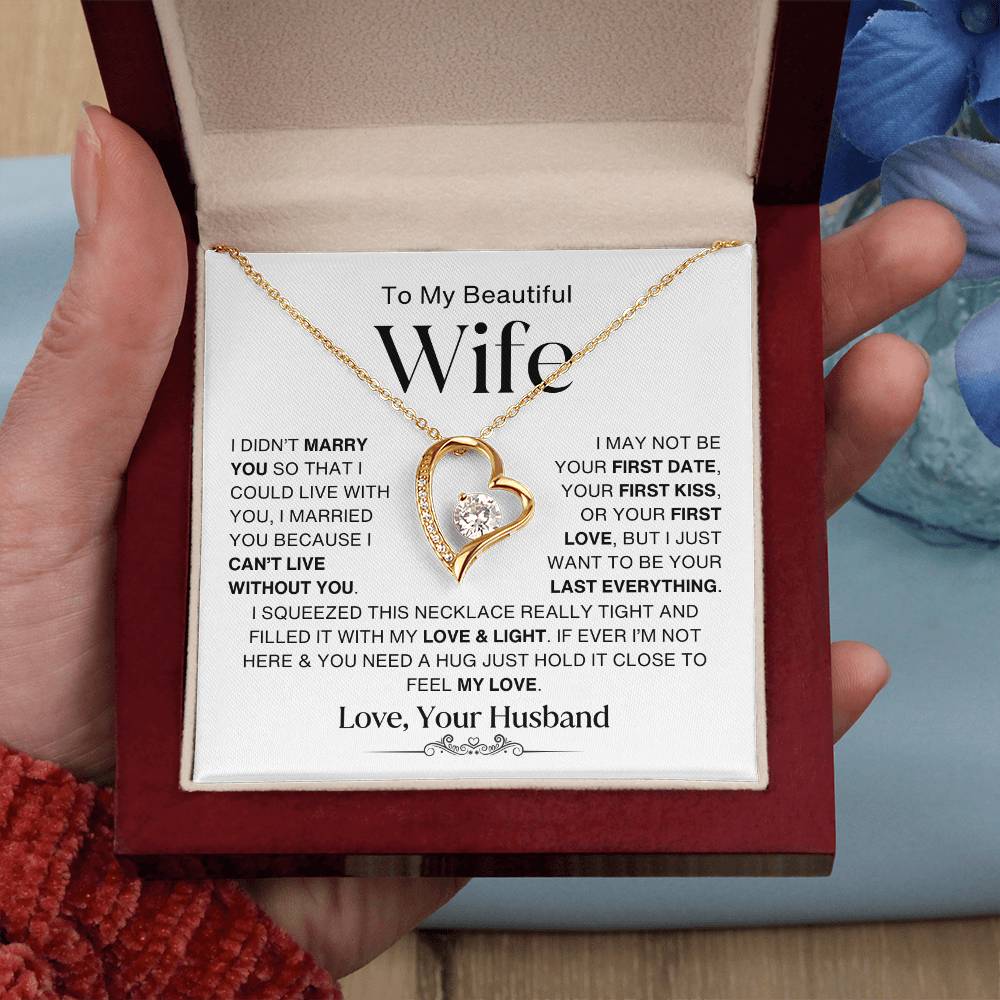 To My Beautiful Wife | Forever Love Necklace - WBv2