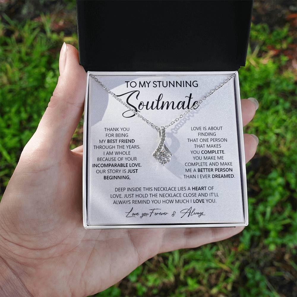 To My Stunning Soulmate | Love You, Forever & Always - Alluring Beauty necklace