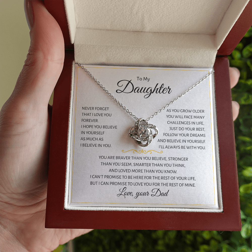 To My Daughter | Never Forget I Love You | Love Knot Necklace