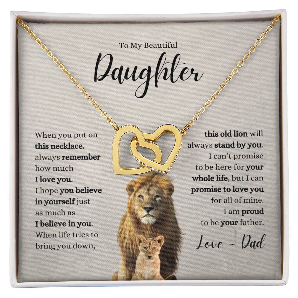 Daughter Necklace ~ Believe in Yourself ~ Proud to be Your Father ~ Love Dad