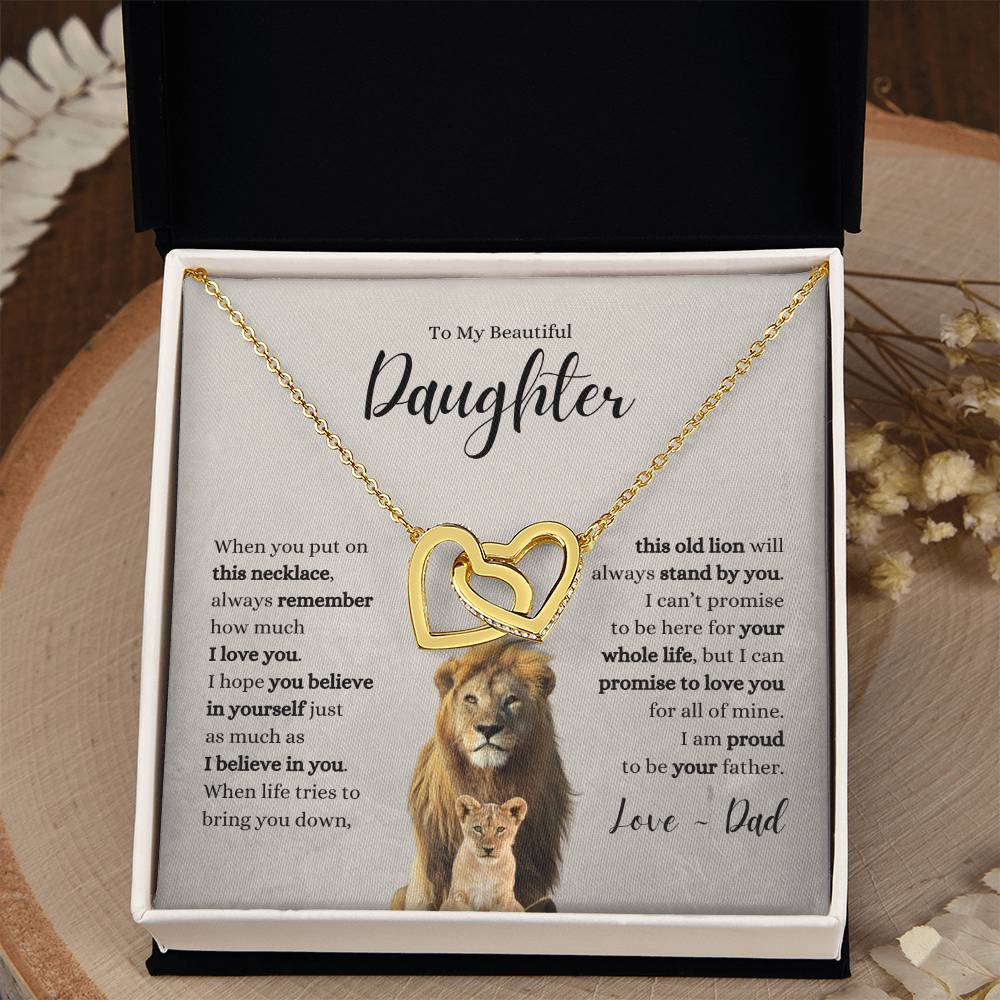 Daughter Necklace ~ Believe in Yourself ~ Proud to be Your Father ~ Love Dad