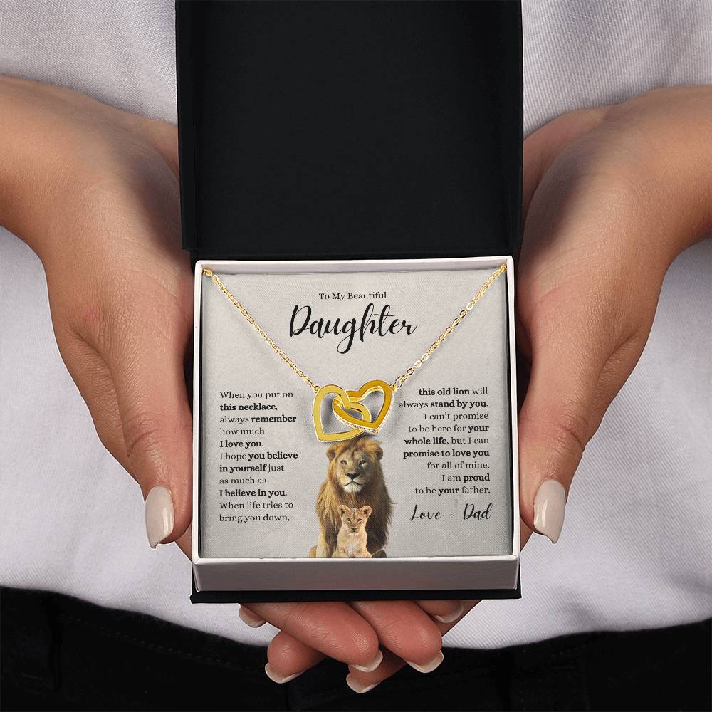 Daughter Necklace ~ Believe in Yourself ~ Proud to be Your Father ~ Love Dad