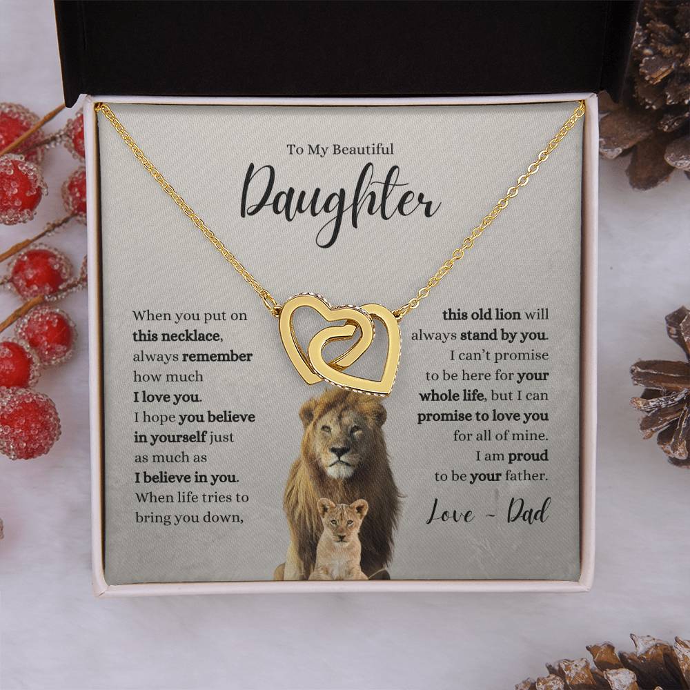 Daughter Necklace ~ Believe in Yourself ~ Proud to be Your Father ~ Love Dad