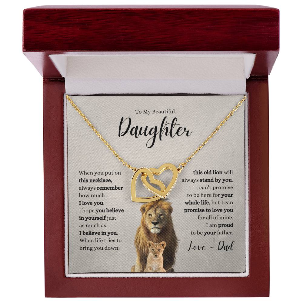 Daughter Necklace ~ Believe in Yourself ~ Proud to be Your Father ~ Love Dad