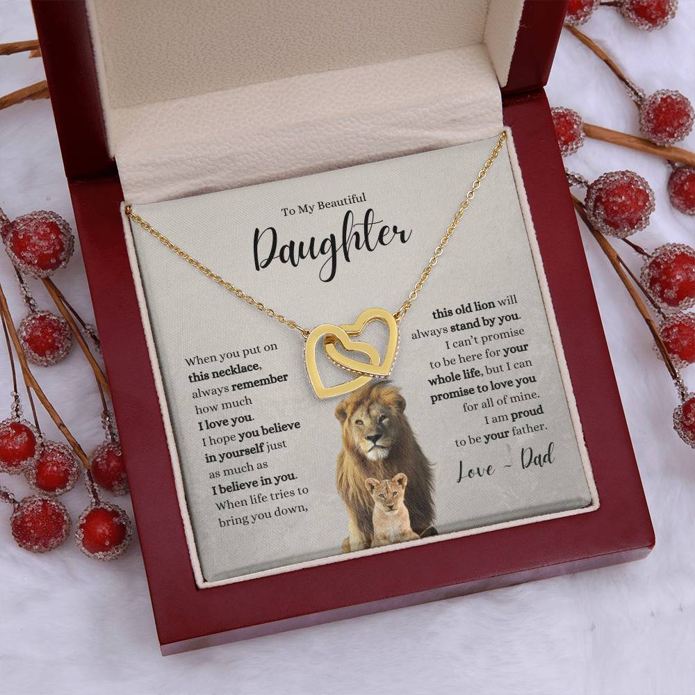 Daughter Necklace ~ Believe in Yourself ~ Proud to be Your Father ~ Love Dad