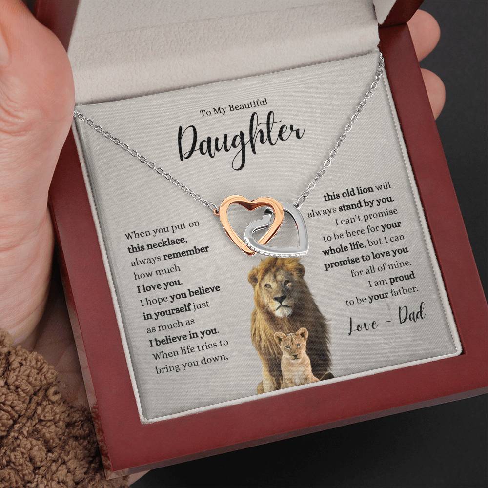 Daughter Necklace ~ Believe in Yourself ~ Proud to be Your Father ~ Love Dad