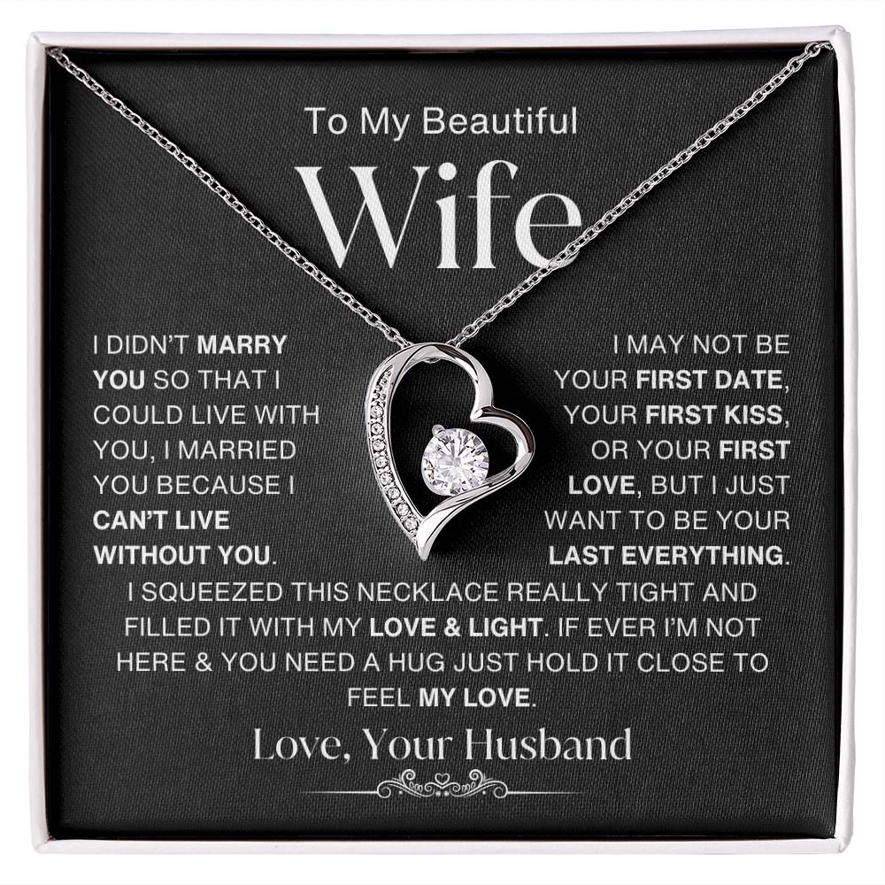 To My Beautiful Wife | Forever Love Necklace - BWv2