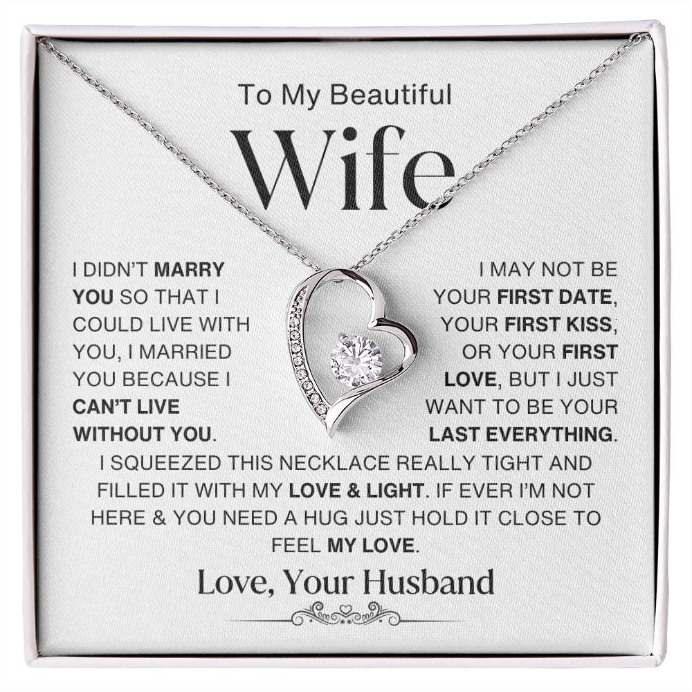 To My Beautiful Wife | Forever Love Necklace - WBv2