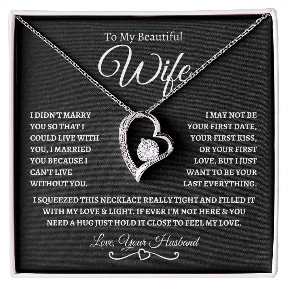 To My Beautiful Wife | Forever Love Necklace - SolidBW