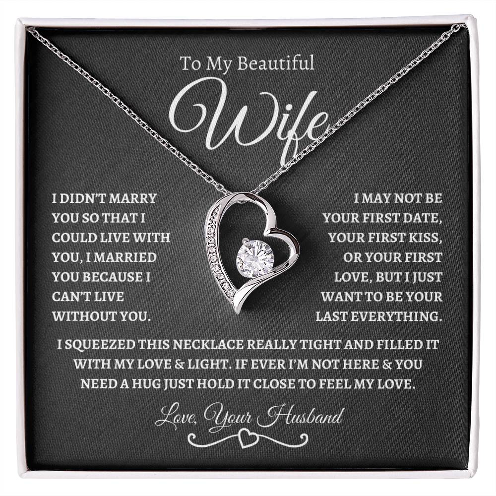 To My Beautiful Wife | Forever Love Necklace - ChalkBW
