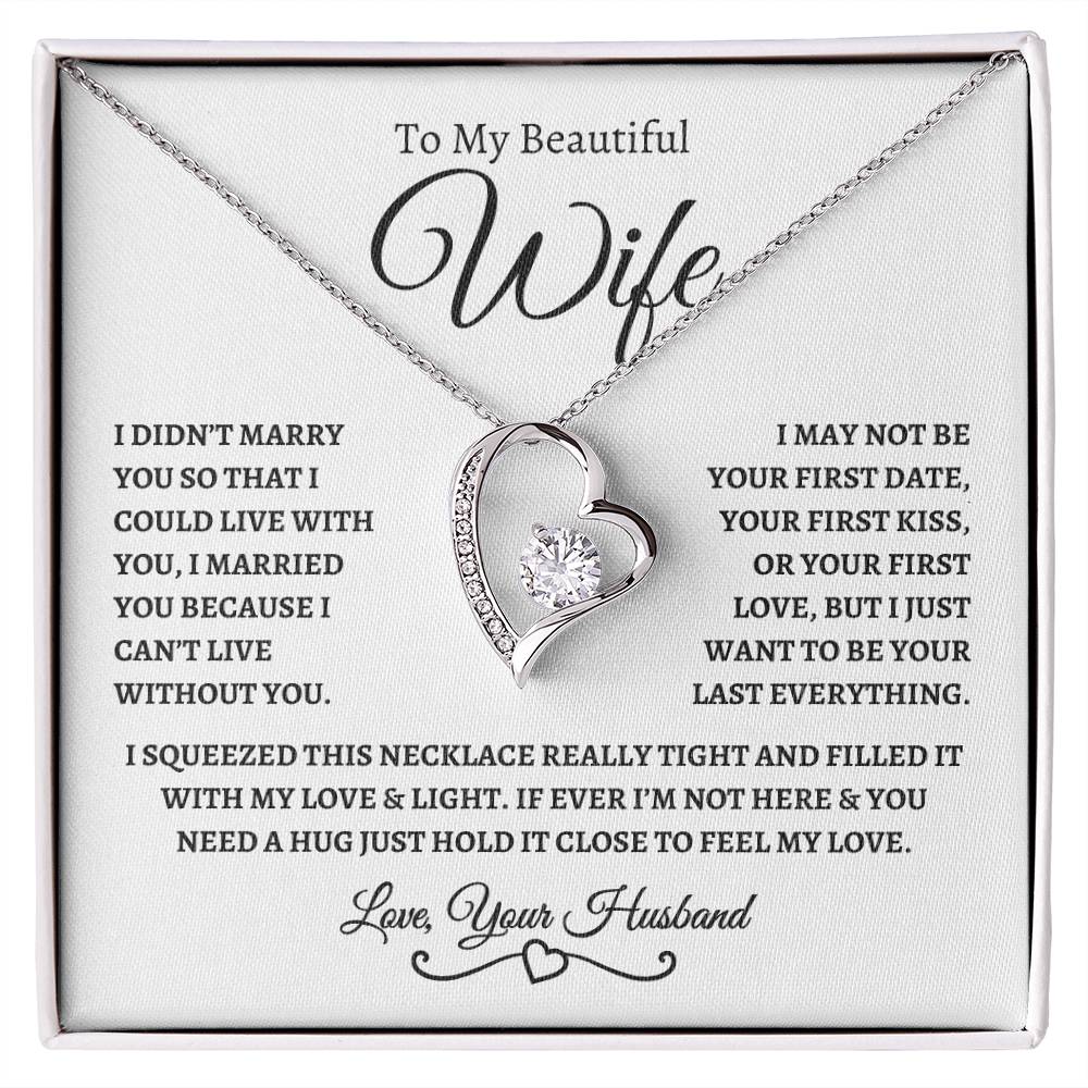 To My Beautiful Wife | Forever Love Necklace - WB