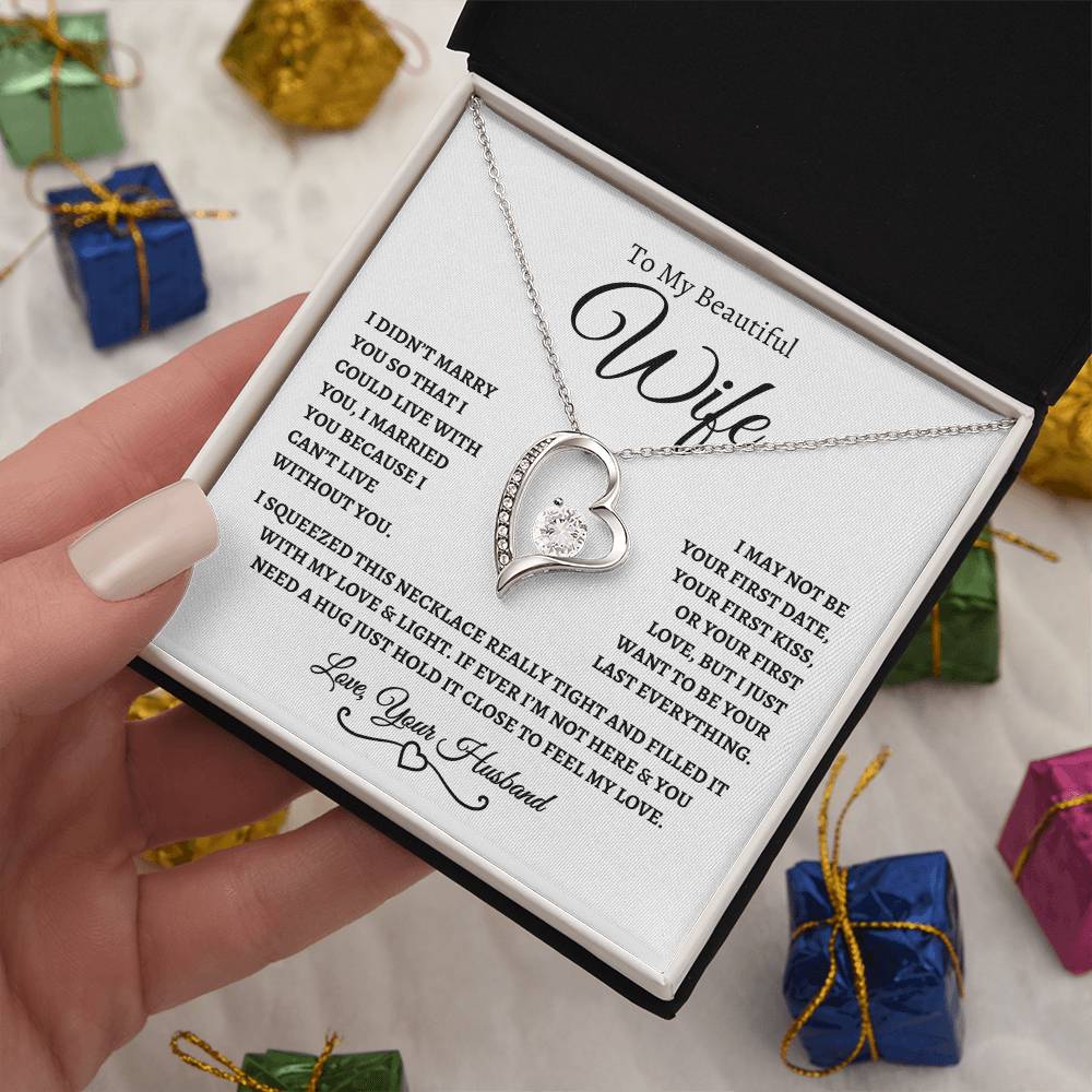 To My Beautiful Wife | Forever Love Necklace - WB