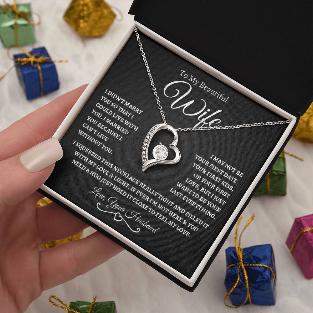 To My Beautiful Wife | Forever Love Necklace - ChalkBW
