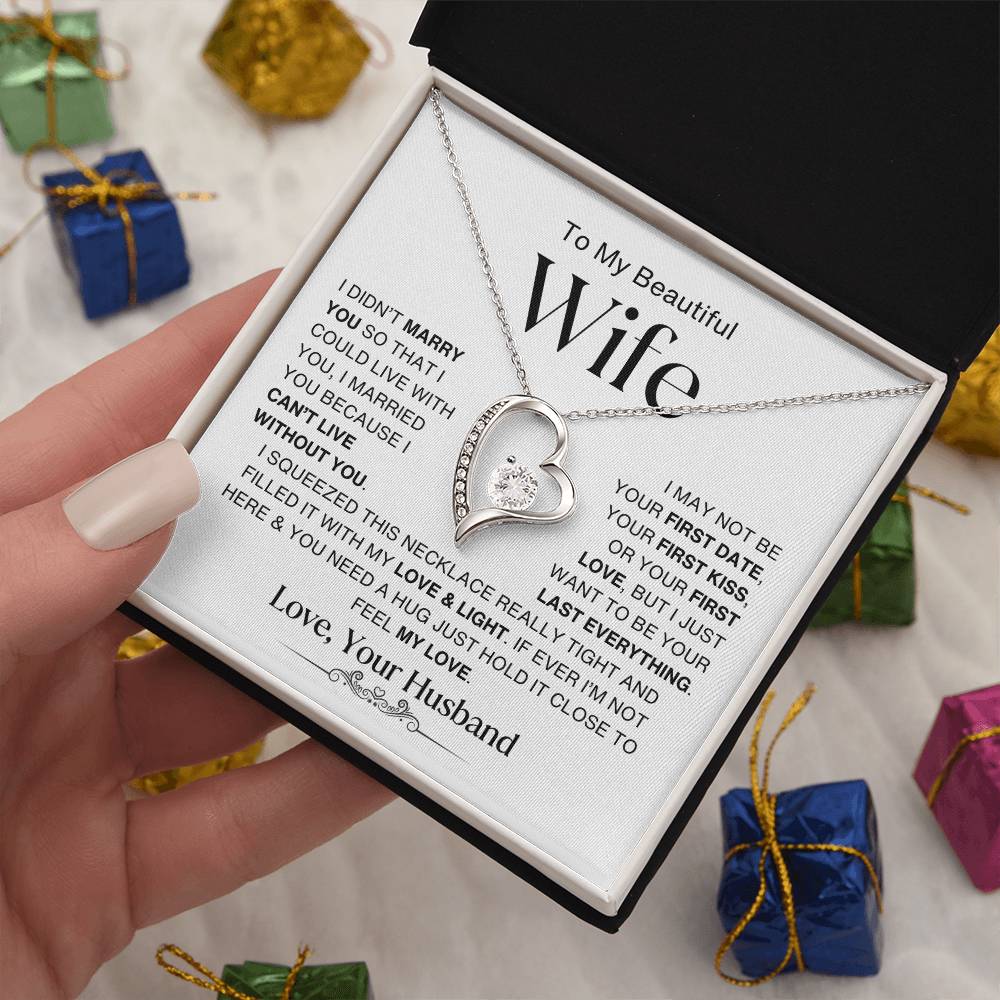 To My Beautiful Wife | Forever Love Necklace - WBv2