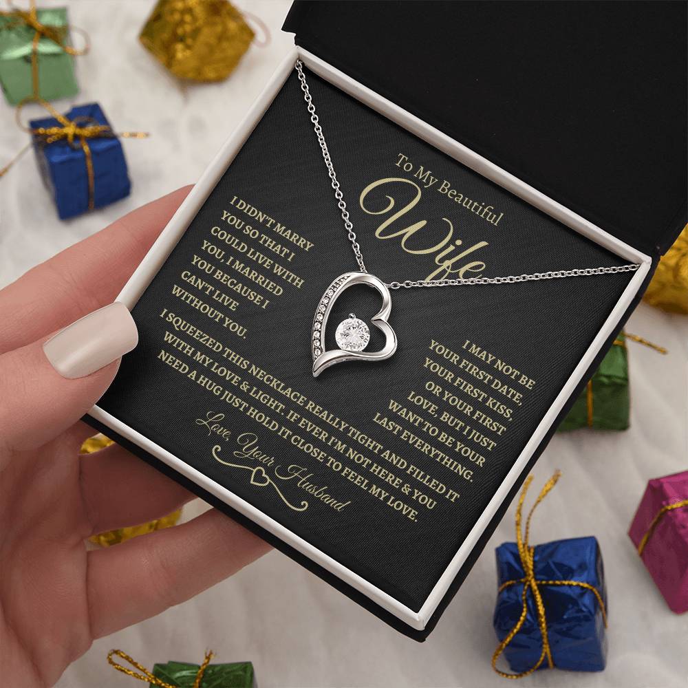 To My Beautiful Wife | Forever Love Necklace - BG