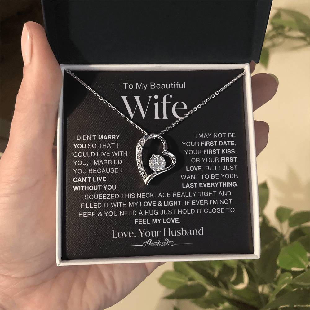 To My Beautiful Wife | Forever Love Necklace - BWv2
