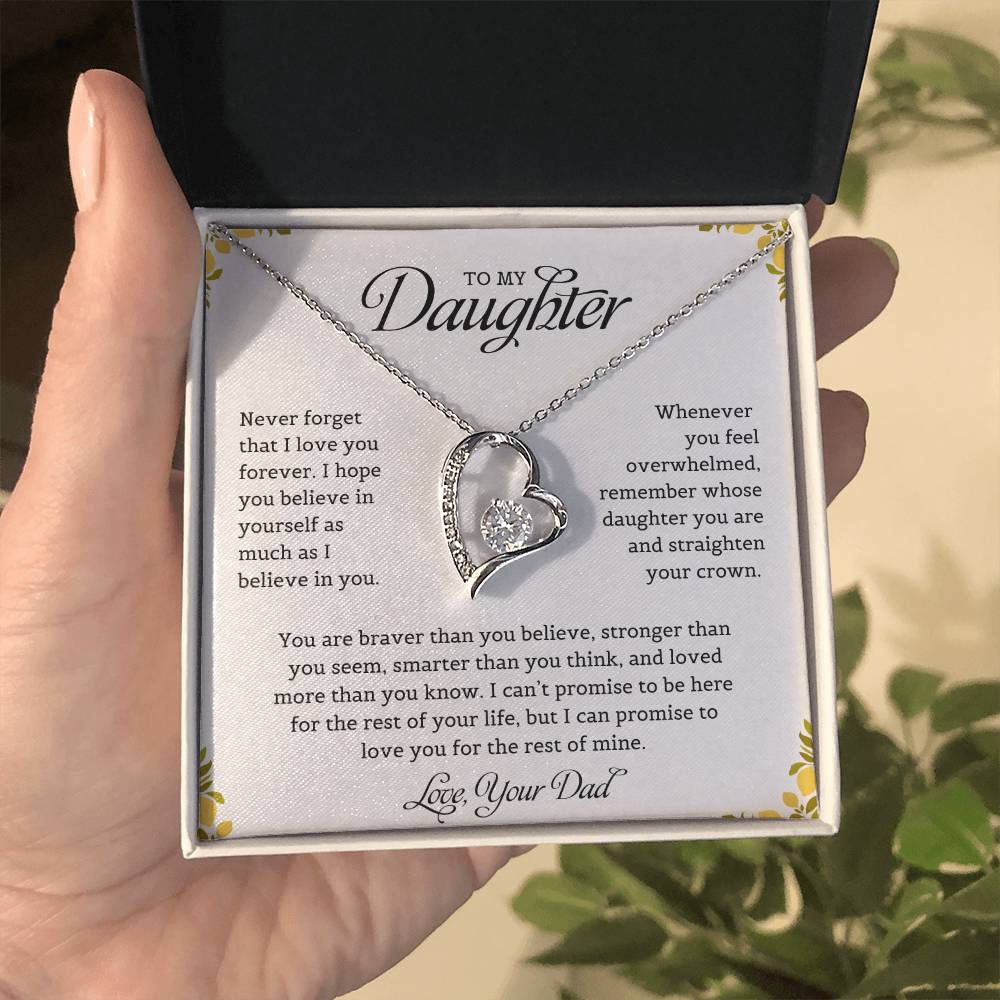 To My Daughter | Never Forget That I Love You, Dad - Forever Love Necklace