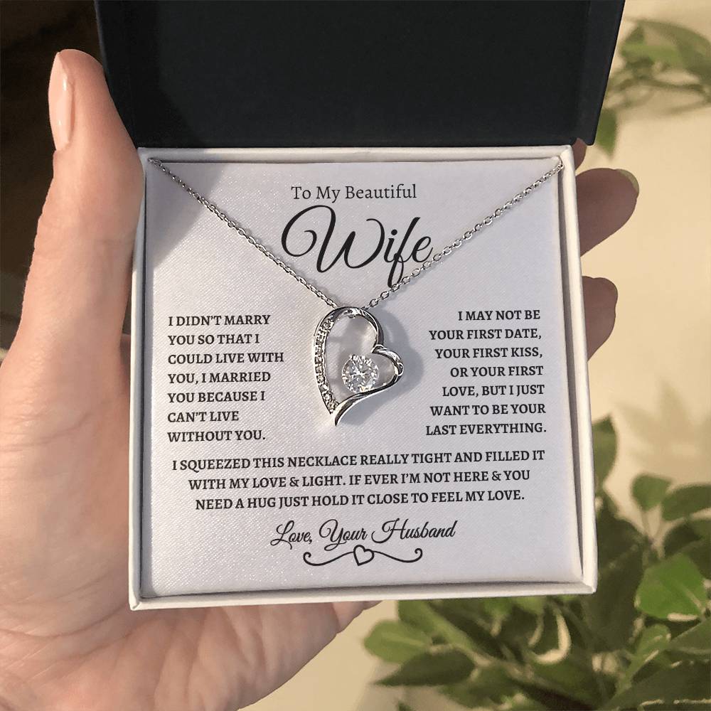 To My Beautiful Wife | Forever Love Necklace - WB