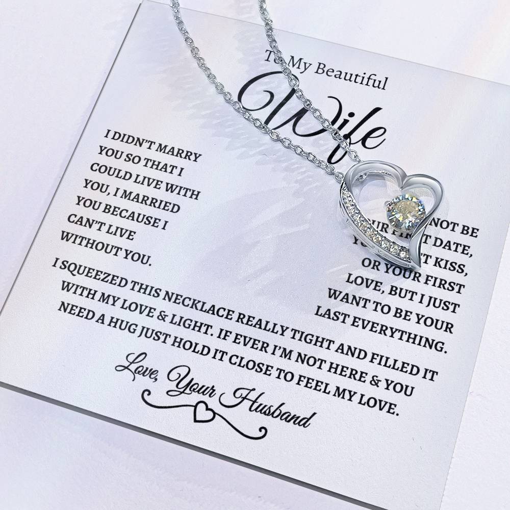 To My Beautiful Wife | Forever Love Necklace - WB