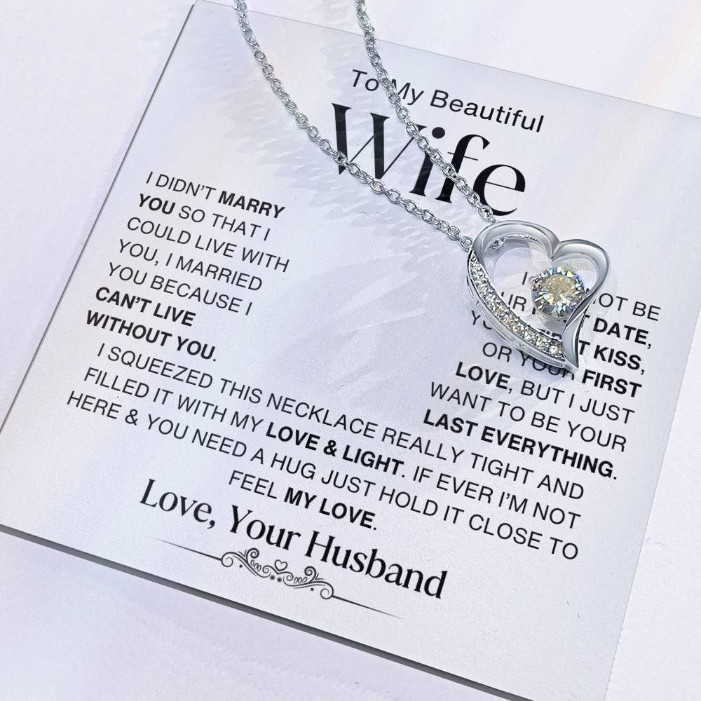 To My Beautiful Wife | Forever Love Necklace - WBv2