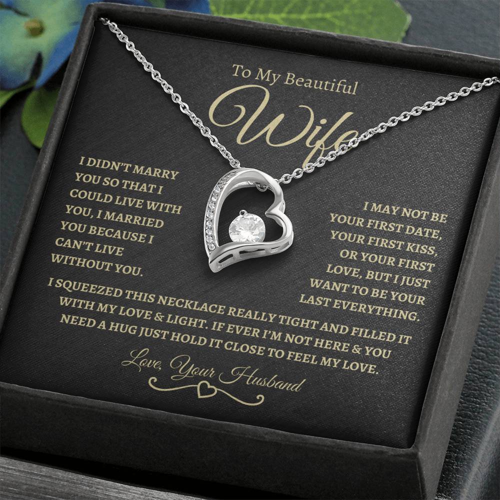 To My Beautiful Wife | Forever Love Necklace - BG
