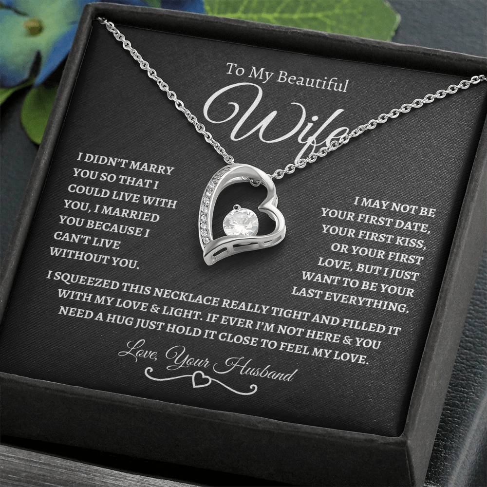 To My Beautiful Wife | Forever Love Necklace - ChalkBW