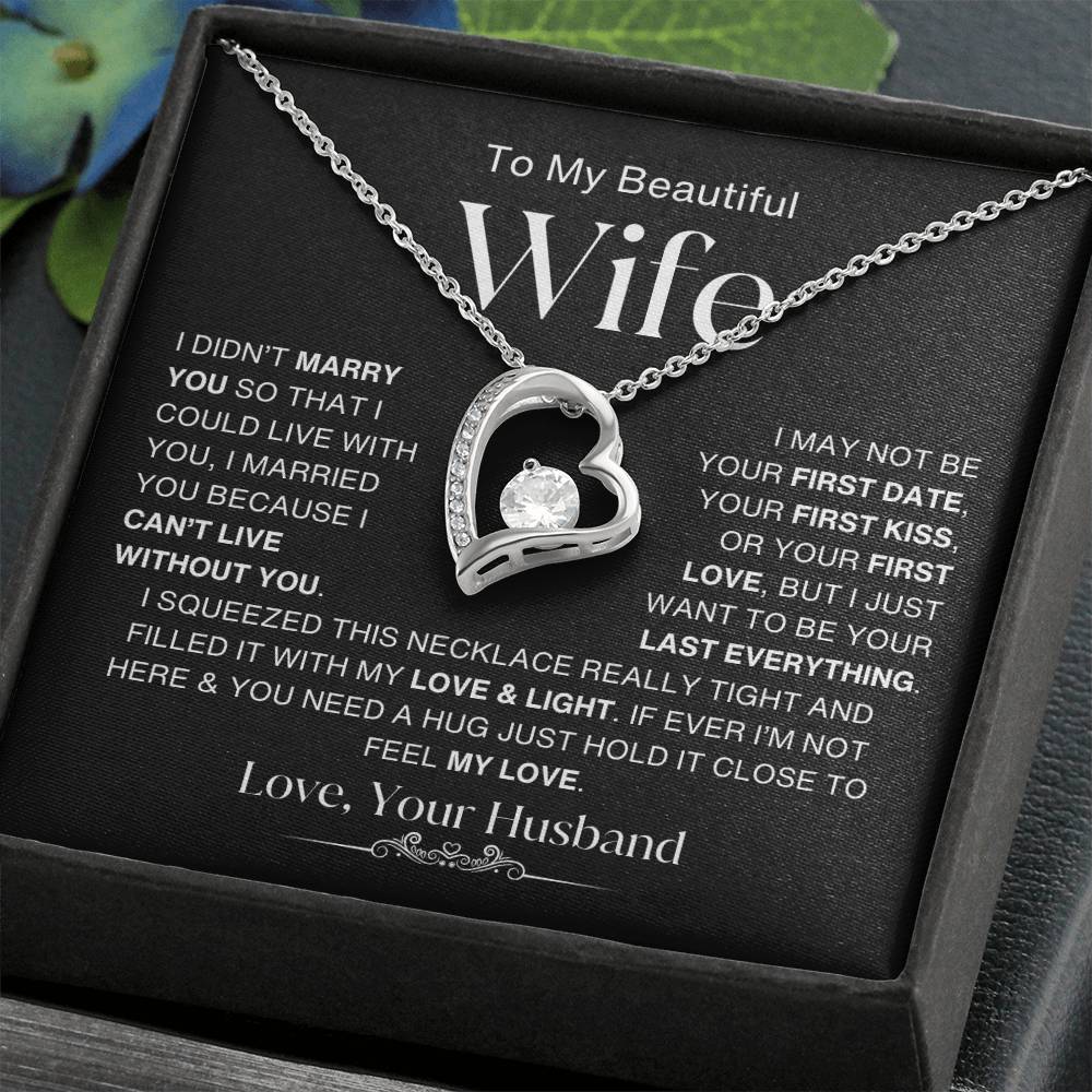 To My Beautiful Wife | Forever Love Necklace - BWv2