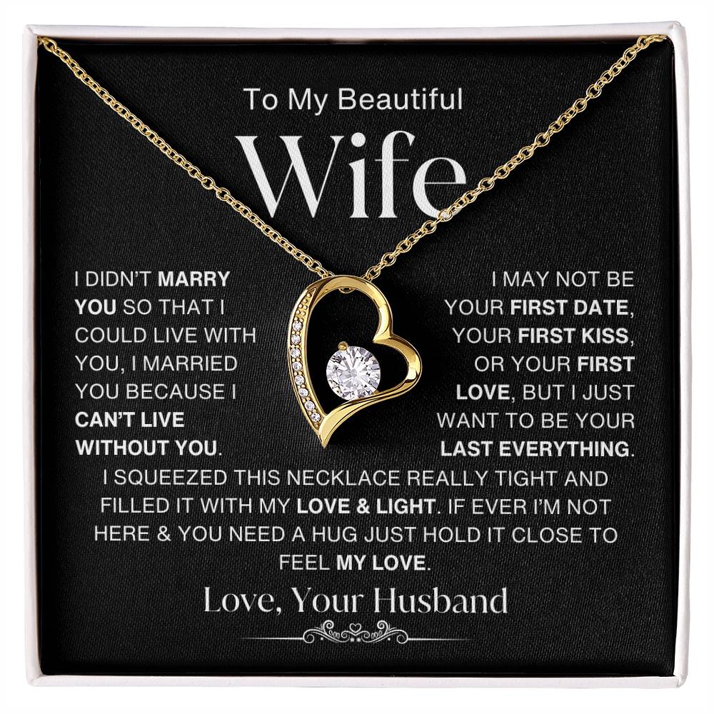 To My Beautiful Wife | Forever Love Necklace - BWv2