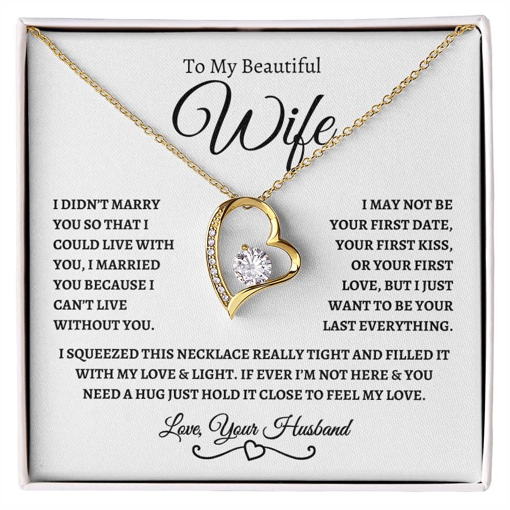 To My Beautiful Wife | Forever Love Necklace - WB