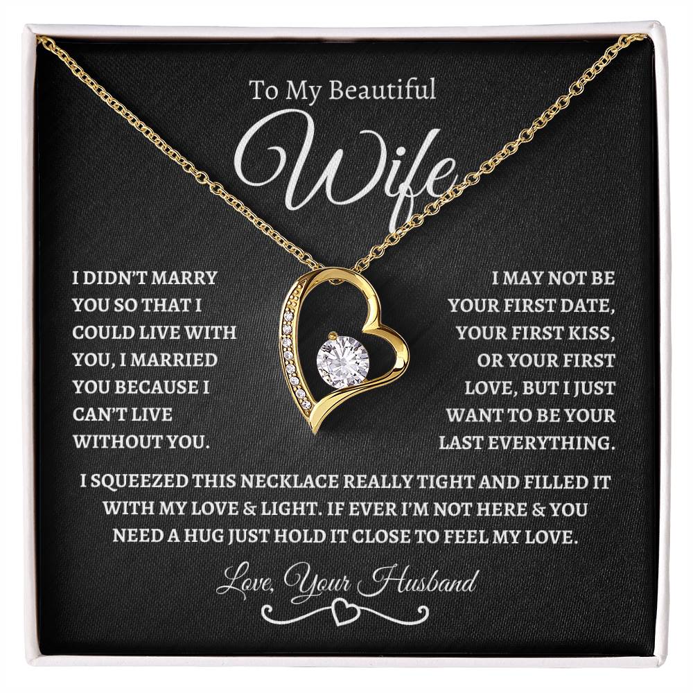 To My Beautiful Wife | Forever Love Necklace - ChalkBW