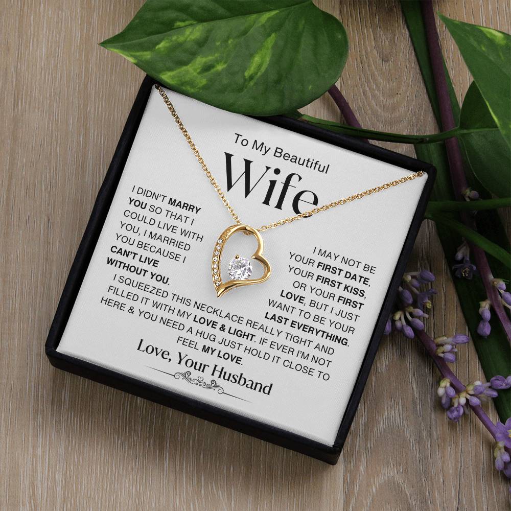 To My Beautiful Wife | Forever Love Necklace - WBv2