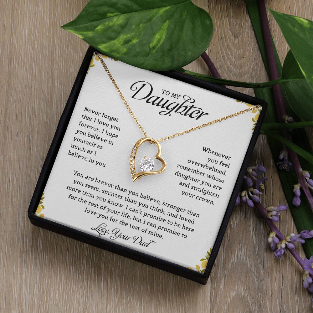 To My Daughter | Never Forget That I Love You, Dad - Forever Love Necklace