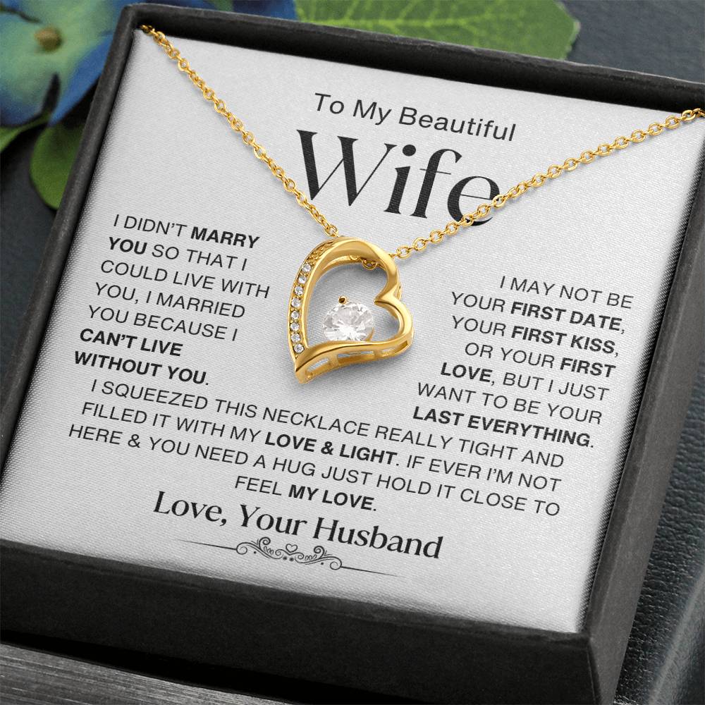 To My Beautiful Wife | Forever Love Necklace - WBv2