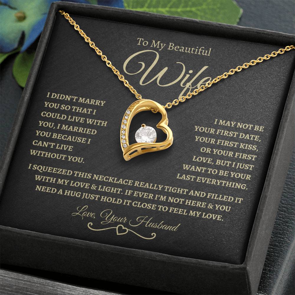 To My Beautiful Wife | Forever Love Necklace - BG